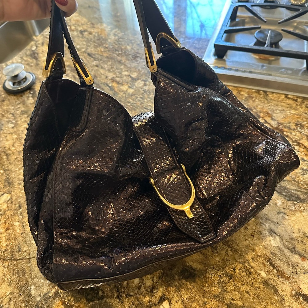 Rare purple python Gucci bag